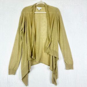 Bryn Walker Linen Cardigan Size Small Lightweight Minimalist Open Front Drape